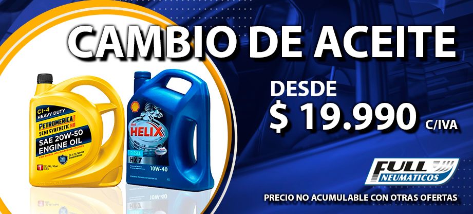 Oferta cambio de aceite